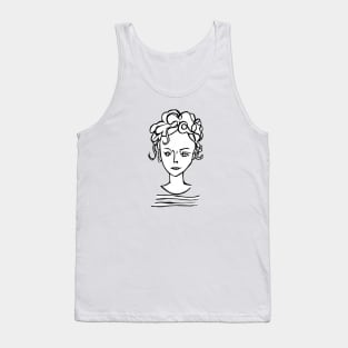 Sweet Curly Confident Woman Tank Top